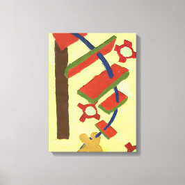 Impressão Em Tela subindo a escada