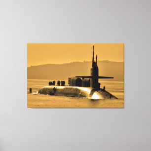 Impressão Em Tela SUBMARINO DE MÍSSEIS CRUZADOS - SSGN-728 32x48