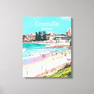 Impressão Em Tela Subúrbio da praia de Cronulla em Sydney viagem imp