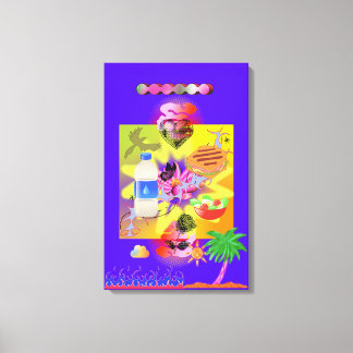 Impressão Em Tela Subúrbios Roxos