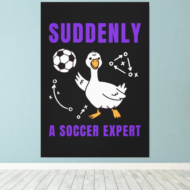Impressão Em Tela Suddenly a soccer expert (Insitu(piso de madeira))