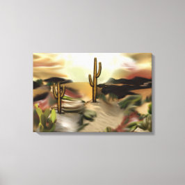 Impressão Em Tela Sudoeste Desert Sunrise Abstrato Art