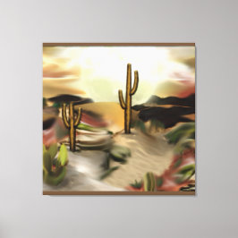 Impressão Em Tela Sudoeste Desert Sunrise Abstrato Art