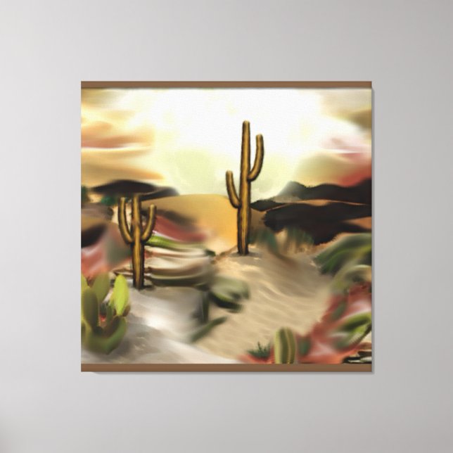 Impressão Em Tela Sudoeste Desert Sunrise Abstrato Art (Frente)