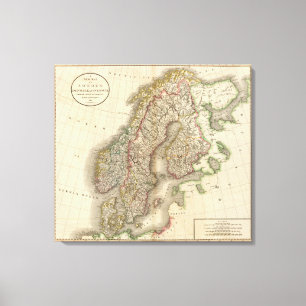 Impressão Em Tela Suecia, Dinamarca e Noruega