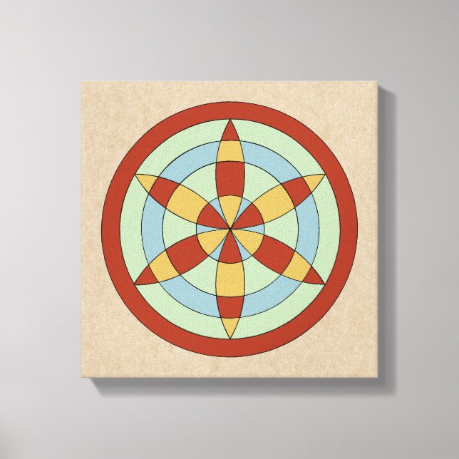 Impressão Em Tela Suffolk Hexafoil (Daisy Wheel) (Frente)