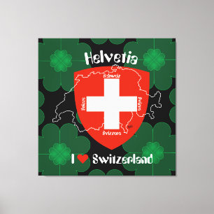Impressão Em Tela Suíça Suisse Svizzera Svizra Switzerland