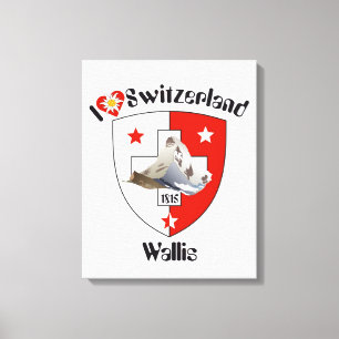 Impressão Em Tela Suíça Suisse Switzerland Wallis