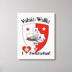 Impressão Em Tela Suíça Suisse Switzerland Wallis