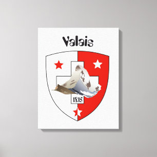 Impressão Em Tela Suíça Suisse Switzerland Wallis