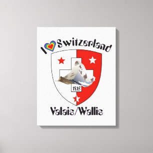Impressão Em Tela Suíça Suisse Switzerland Wallis