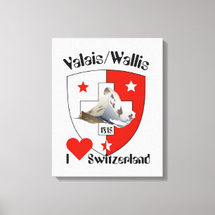 Impressão Em Tela Suíça Suisse Switzerland Wallis