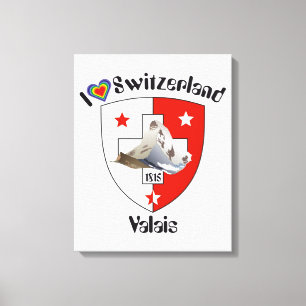 Impressão Em Tela Suíça Suisse Switzerland Wallis