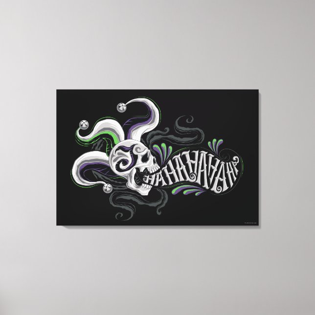 Impressão Em Tela Suicide Squad | Joker Skull - Haha (Frente)