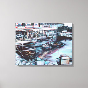 Impressão Em Tela Sultry Prelude para o crepúsculo, Jaffe, Israel