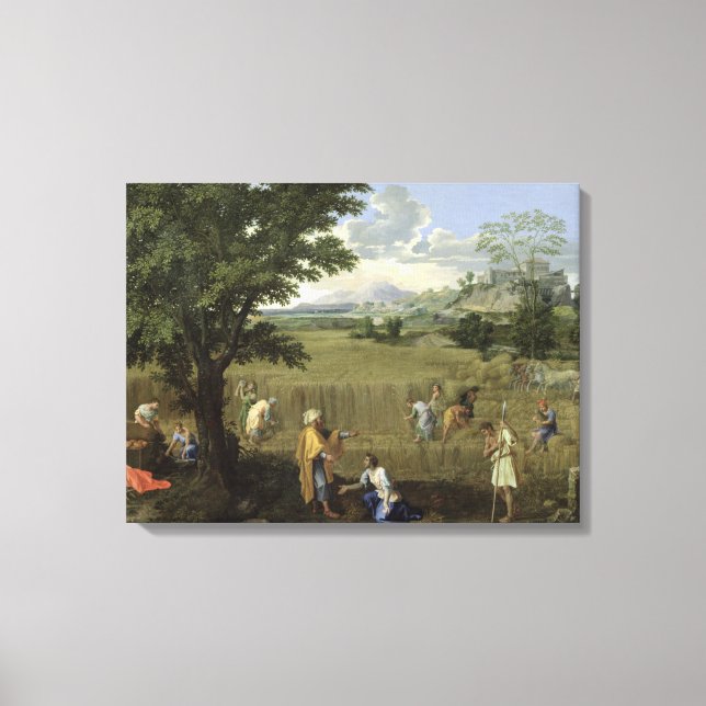 Impressão Em Tela Summer, Ruth e Boaz, 1660-64 (Frente)