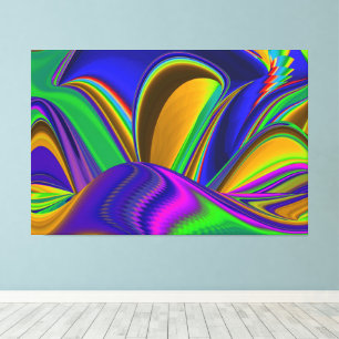 Impressão Em Tela Summerrainbow, Abstrato 3D Rainbowart