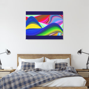 Impressão Em Tela Summerrainbow, Abstrato 3D Rainbowart