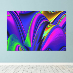 Impressão Em Tela Summerrainbow, Abstrato 3D Rainbowart