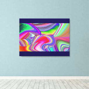 Impressão Em Tela Summerrainbow, Abstrato 3D Rainbowart