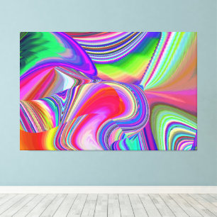 Impressão Em Tela Summerrainbow, Abstrato 3D Rainbowart