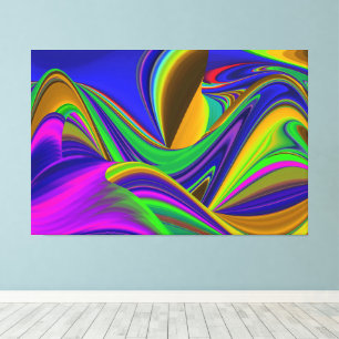 Impressão Em Tela Summerrainbow, Abstrato 3D Rainbowart
