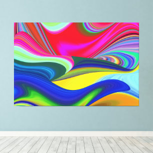 Impressão Em Tela Summerrainbow, Abstrato 3D Rainbowart