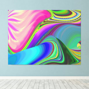 Impressão Em Tela Summersense, Abstrato 3D Rainbowart