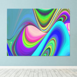 Impressão Em Tela Summersense, Abstrato 3D Rainbowart