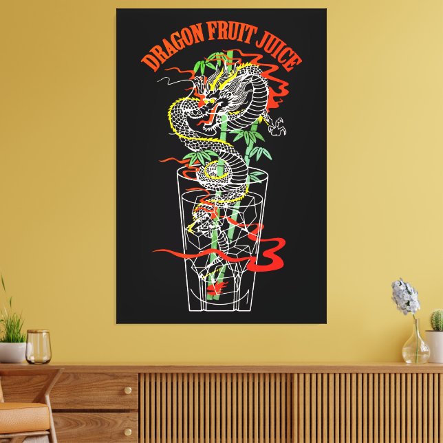 Impressão Em Tela Sumo de Fruta de dragões (Insitu(Sala de estar))