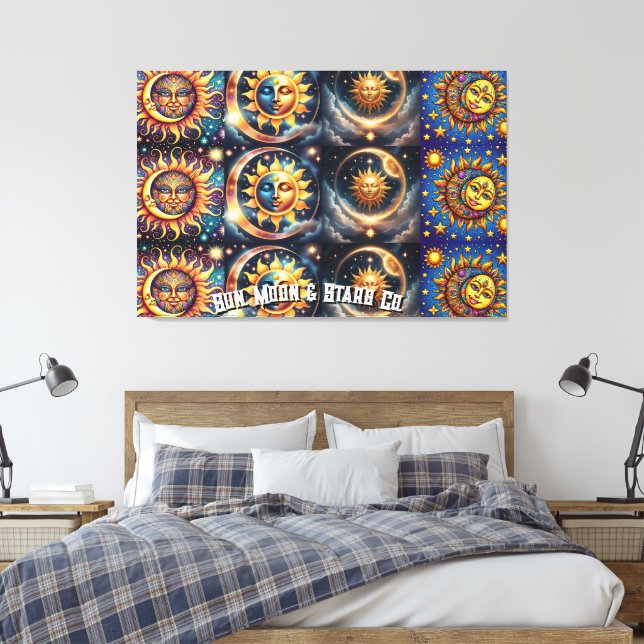 Impressão Em Tela Sun, Moon & Star Co. (Insitu(Quarto))