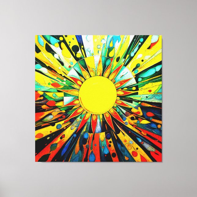 Impressão Em Tela Sun na Abstrato 910 (Frente)