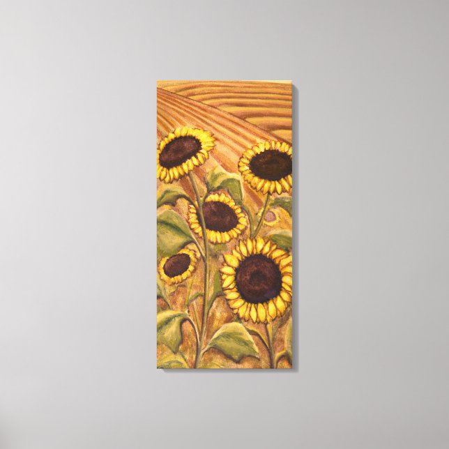 Impressão Em Tela Sunflower Painting Canadense Landscape Art Impress (Frente)