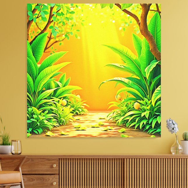 Impressão Em Tela Sunny Nature Path Art (Insitu(Sala de estar))