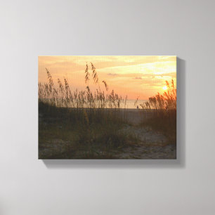 Impressão Em Tela Sunrise na praia Ilha Tybee, Geórgia