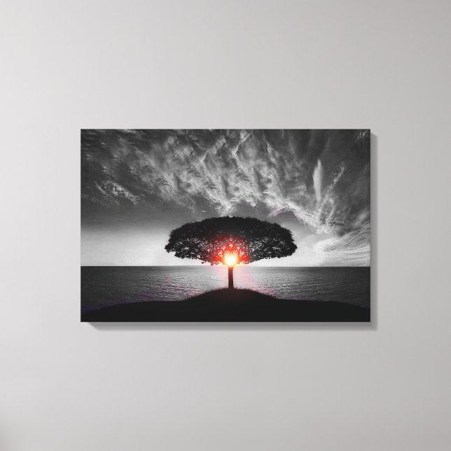 Impressão Em Tela Sunrise Sunset: Abertura de Cor (Frente)