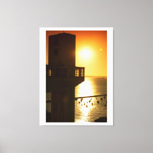 Impressão Em Tela Sunset at the Lacerda Elevator in Salvador