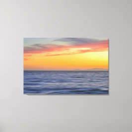 Impressão Em Tela Sunset Beach Ocean Abstrato Wall Art