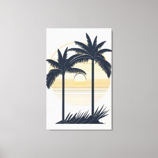 Impressão Em Tela Sunset Beach View Wall Art