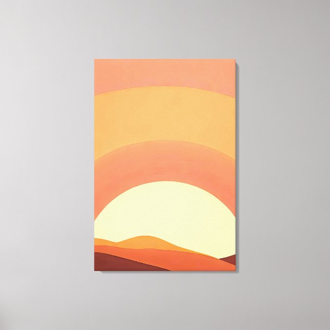 IMPRESSÃO EM TELA SUNSET BOHO MINIMALISTA (Frente)