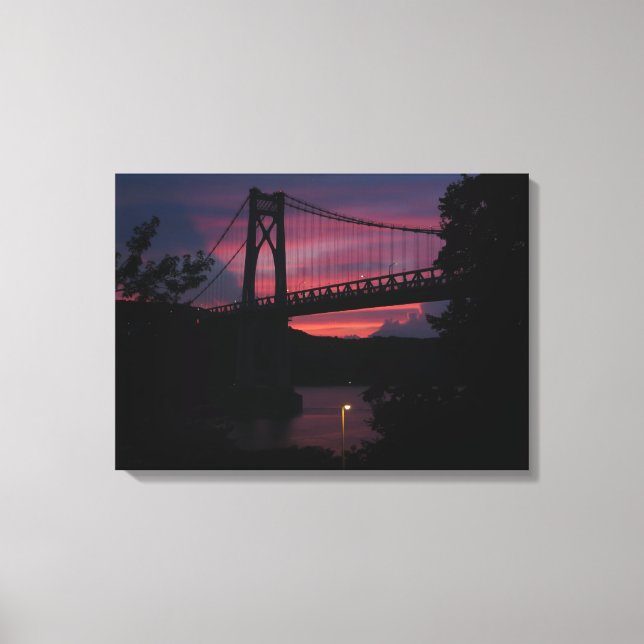 Impressão Em Tela Sunset da ponte de médio-Hudson (Frente)