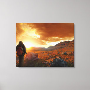 Impressão Em Tela Sunset de 50 Montanhas - Parque Nacional Glacier