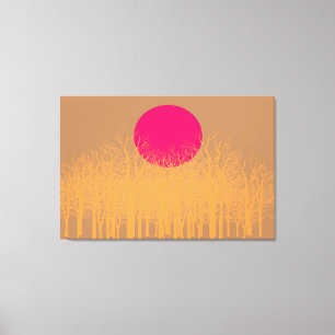 Impressão Em Tela Sunset Laranja