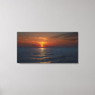 Impressão Em Tela Sunset na arte do mar