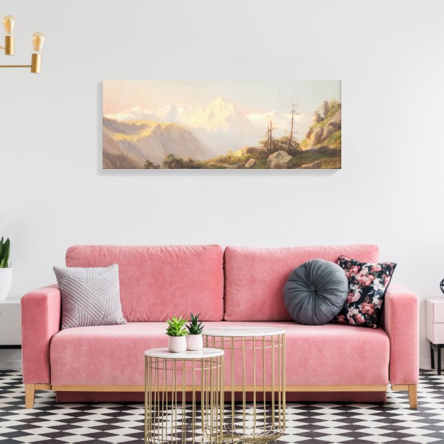 Impressão Em Tela Sunset nas montanhas - Carl Lafite (Insitu(Sala de estar))