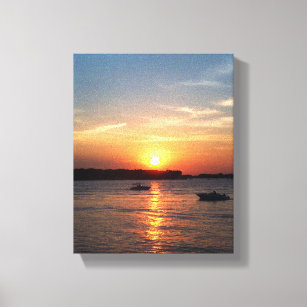 Impressão Em Tela Sunset no Lago Okoboji, Iowa