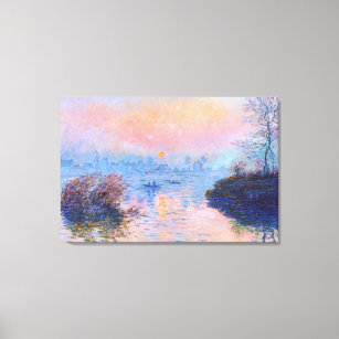 Impressão Em Tela Sunset no Sena em Lavacourt Monet Fine Art