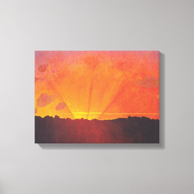 Impressão Em Tela Sunset, Orange Sky (por Félix Vallotton) (Frente)