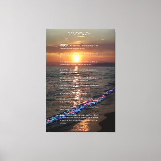 Impressão Em Tela Sunset Pacífico DESIDERATA