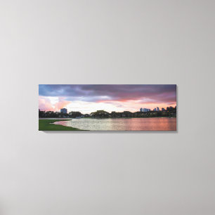 Impressão Em Tela Sunset Sobre O Parque